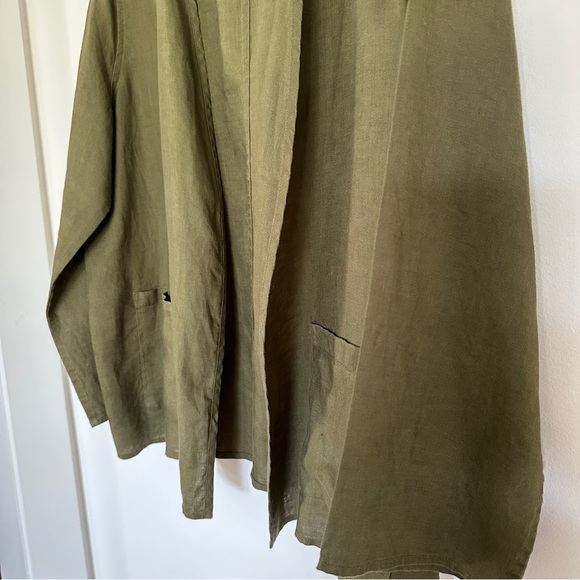 Eileen Fisher | Open Front Linen Jacket - Picture 5 of 7